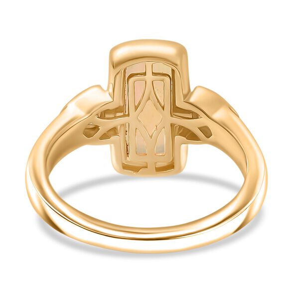 AA Nat&uuml;rlicher, &auml;thiopischer Welo Opal und Moissanit Ring - 1,76 ct. image number 6