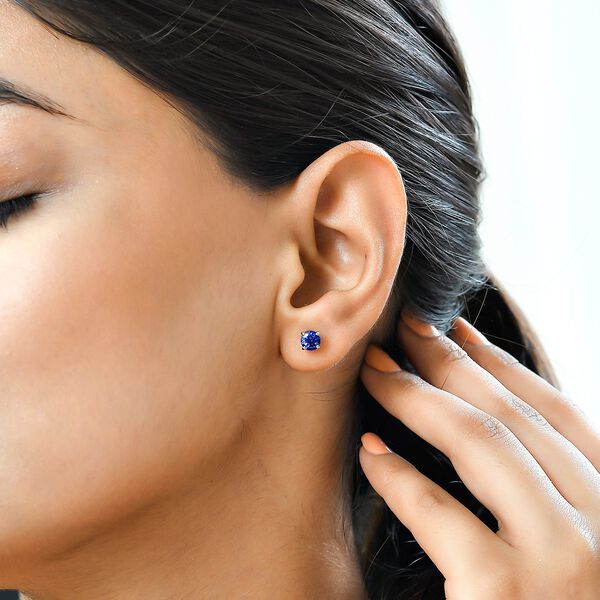 RHAPSODY - AAAA Tansanit-Ohrstecker, 950 Platin ca. 1.21 ct image number 3