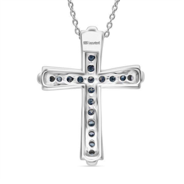 LUXURIANT DIAMOND - Lab Grown Blauer Diamant SI-GH SGL zertifiziert Anh&auml;nger mit Kette ca. 50 cm, 925 Silber rhodiniert ca. 0,50 ct. image number 4