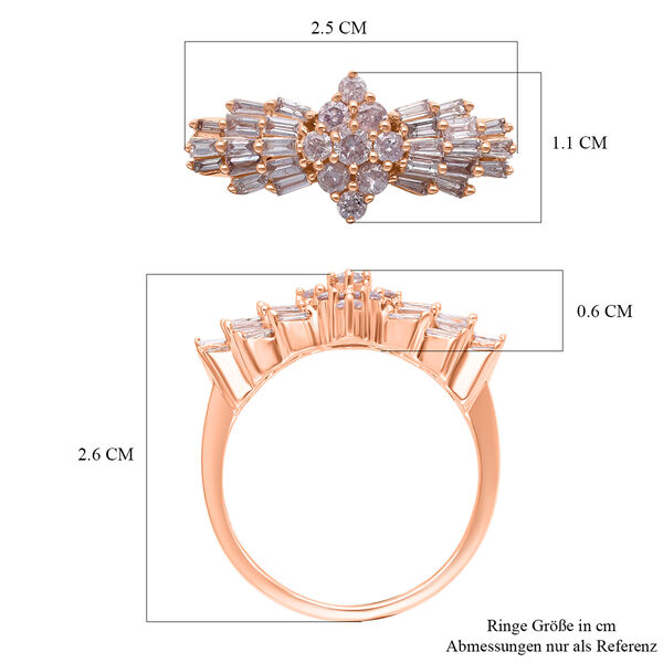 LUXORO SGL zertifizierter I1 G-H Diamant Ballerina-Ring in 585 Gold - 1 ct. image number 6