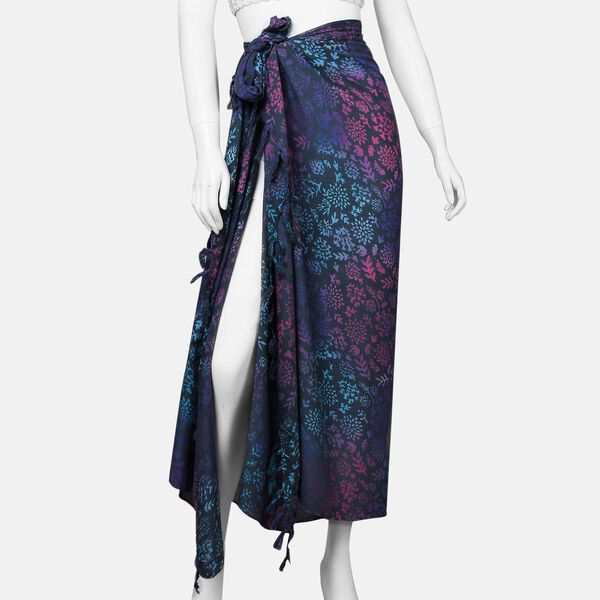 Bedruckter Balinesischer Sarong, Dunkelblau image number 1