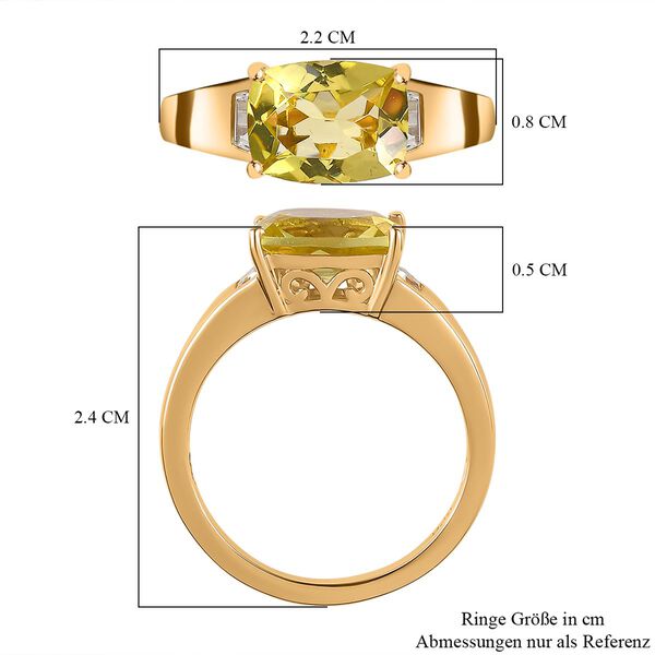 AAA Ouro Verde Quarz und Topas Ring, ca. 2,19 ct. image number 7