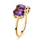 2er-Set afrikanischer Amethyst-Ring und Anhänger, 925 Silber vergoldet ca. 4,64 ct image number 5