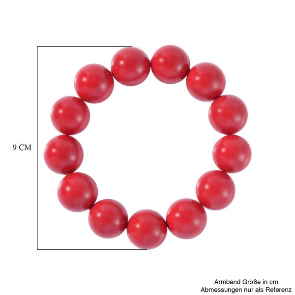 Korallen Muschelperle Armband, 18 cm image number 4