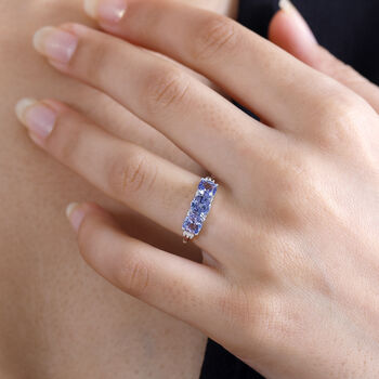 Tansanit und Diamant Ring - 1,76 ct.