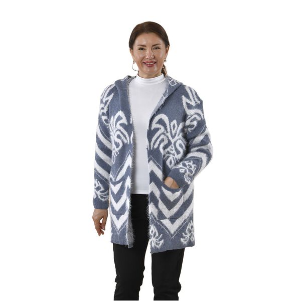 TAMSY - Kuschelweicher, geschmeidiger Cardigan, 110x82cm, grau image number 2