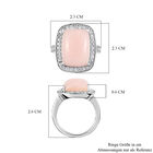 Rosa Opal und weißer Zirkon-Ring, 925 Silber platiniert  ca. 9,08 ct image number 6