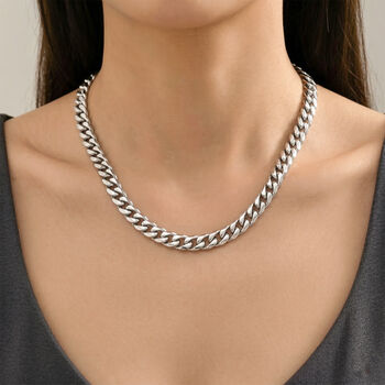 Reiner Panzer 316L Edelstahl Halskette ca. 45 cm ca. 56,00g