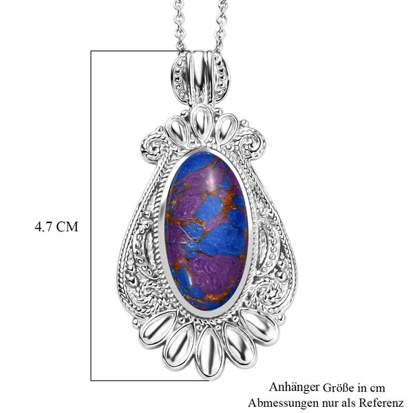 Lila T&uuml;rkis Anh&auml;nger mit 50cm Kette - 25 ct. image number 6