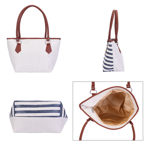 Handtasche f&uuml;r Damen, Blau und Wei&szlig; image number 2