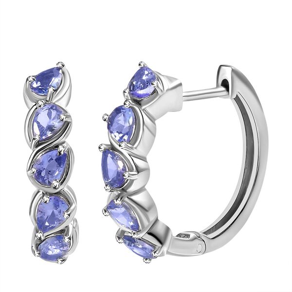 Tansanit Creolen - 1,39 ct. image number 0