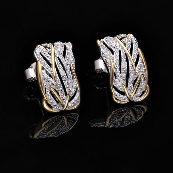 Wei&szlig;er Diamant P3 Ohrringe 925 Silber platiniert image number 2