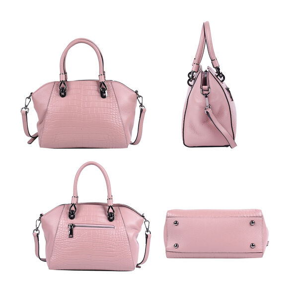 Crossbody-Tasche aus 100% Leder, Rosa image number 4