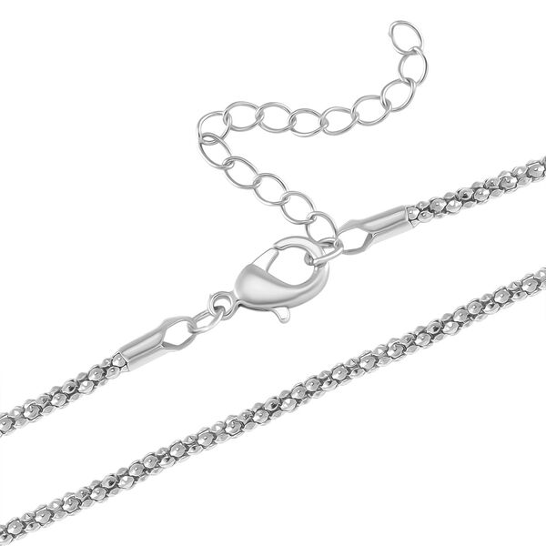 Emaillierte rote und weiße Kristall-Halskette, 70+5 cm image number 5