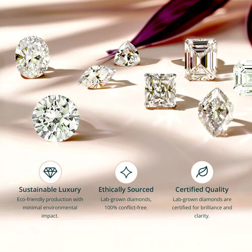 LUXURIANT DIAMOND- SGL zertifizierte VS-EF Labor Diamant Ohrringe, 925 Silber Gelbgold Vermeil - 1 ct. image number 5