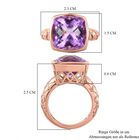 AA Rose De France Amethyst Ring, 925 Silber Roségold Vermeil (Größe 17.00) ca. 7.18 ct image number 6
