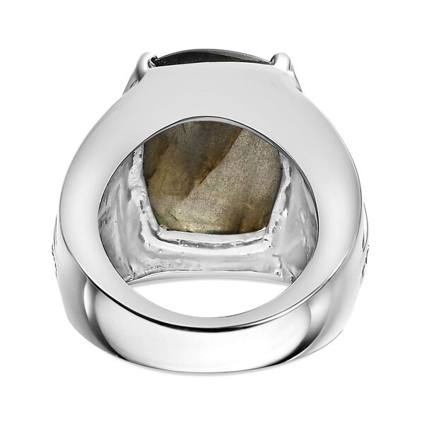 AAA Labradorit Ring 316L Edelstahl (Größe 17.00) ca. 14.04 ct image number 7