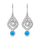 AA Sleeping Beauty Türkis Ohrringe 925 Silber ca. 1.72 ct