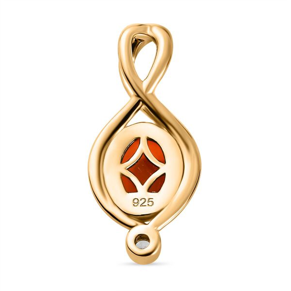 AA orange &auml;thiopischer Welo Opal und Zirkon-Anh&auml;nger - 0,84 ct. image number 7