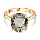 AA Prasiolite Ring 925 Silber vergoldet (Größe 16.00) ca. 4,42 ct