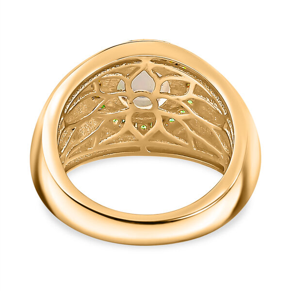 AA Nat&uuml;rlicher, &auml;thiopischer Welo Opal und Chromdiopsid Ring - 1,34 ct. image number 6