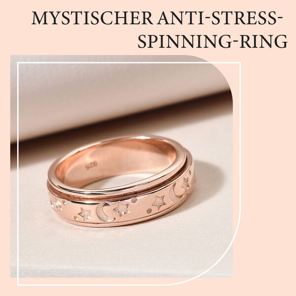 Nachthimmel Spinning Ring Geschenkset in rosévergoldetem Silber image number 8