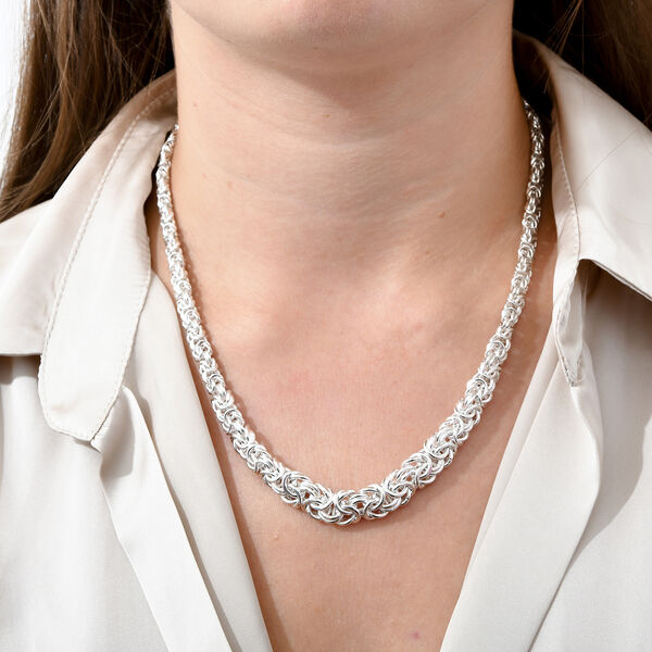 Liebesknoten byzantinische Halskette in Silber image number 2