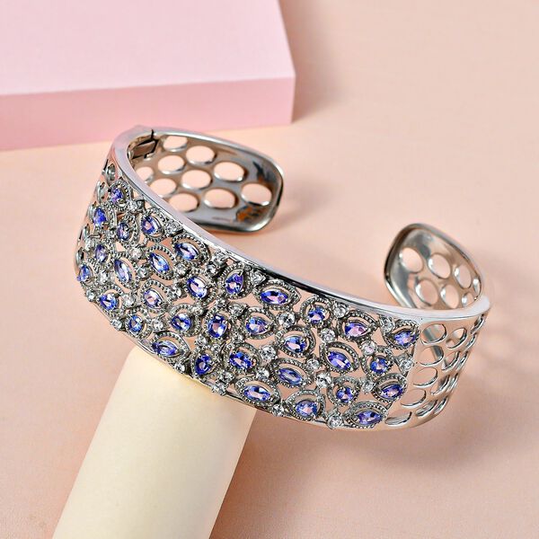 Tansanit und Zirkon 19cm Armreif - 6,56 ct. image number 2