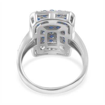 AA blauer Saphir und Zirkon-Ring - 2,30 ct.