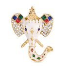 Mehrfarbiger Kristall Brosche emailliert