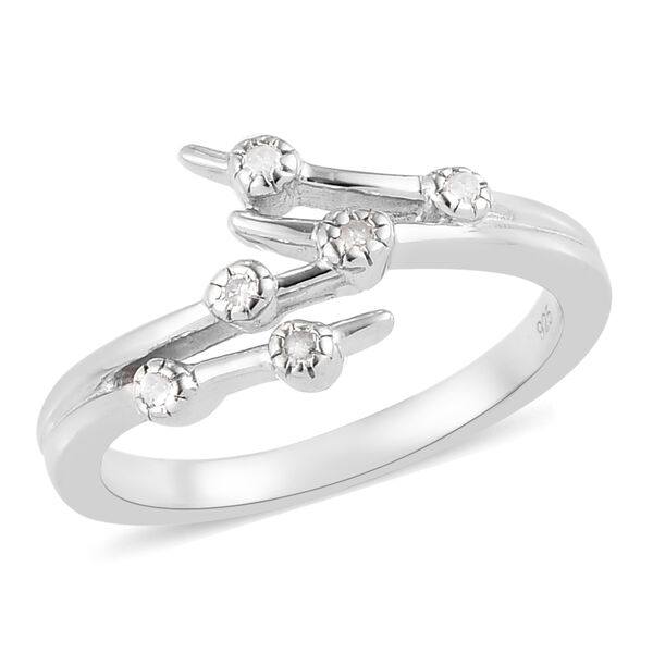 Diamant Ring 925 Silber platiniert  ca. 0,10 ct image number 4