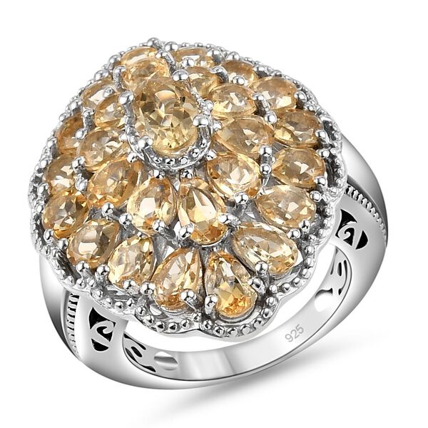 Citrin-Ring 925 Silber platiniert  ca. 5,07 ct image number 4