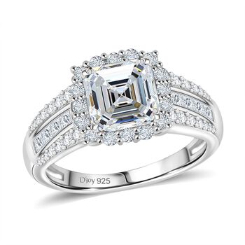 D&rsquo;joy Moissanit Ring 925 Silber rhodiniert (Gr&ouml;&szlig;e 18.00) ca. 2,51 ct