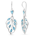 Sajen Silber - Schweizer Blauer mystisher Quarz Ohrringe 925 Silber rhodiniert ca. 5.44 ct