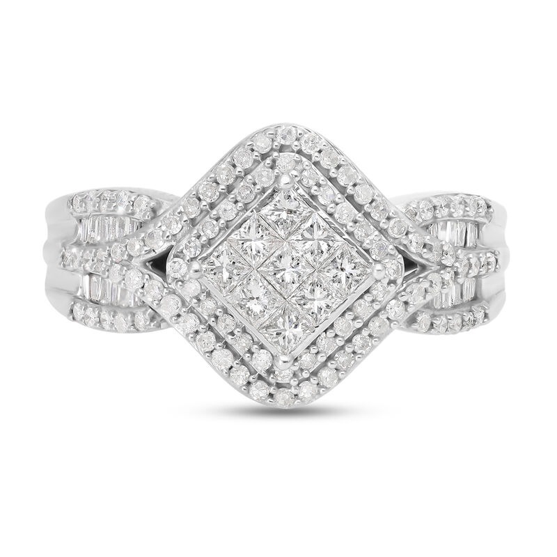 Diamant-Ring, SGL zertifiziert P1 G-H, 585 Weißgold  ca. 1,00 ct image number 0