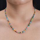 Mehrfarbige Opal-Halskette, 45cm, 375 Gold - 38 ct. image number 2