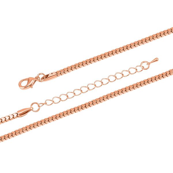 Wei&szlig;er und schwarzer Kristall-Elefant-Anh&auml;nger mit Kette in Ros&eacute;goldton, 73 cm image number 4