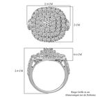 Lustro Stella - Weißer Zirkonia Ring, 925 Silber platiniert (Größe 18.00) ca. 4.42 ct image number 6