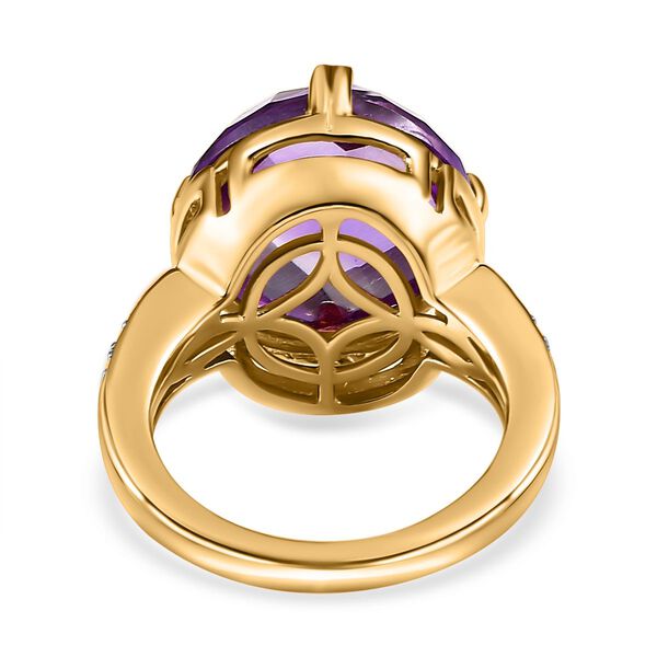 AA afrikanischer Amethyst und Zirkon-Ring - 11,22 ct. image number 5