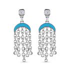 Moissanit Ohrringe 925 Silber platiniert ca. 3.16 ct