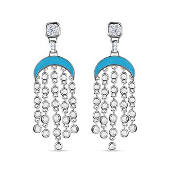 Moissanit Ohrringe 925 Silber platiniert ca. 3.16 ct