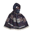 Schal mit Fransen, gewebt, Größe 65x190+2 cm, dunkelrot