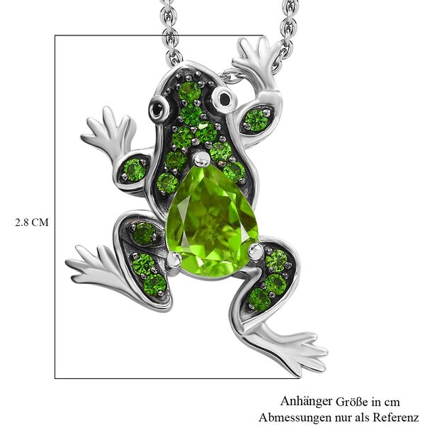 Giuseppe Perez Chartreuse Quarz, Nat&uuml;rlicher Chromdiopsid Schmuckset 925 Silber rhodiniert ca. 2,34 ct. image number 6