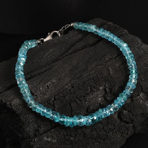 Betroka Blauer Apatit Armband ca. 19 cm 925 Silber rhodiniert ca. 36,00 ct. image number 1