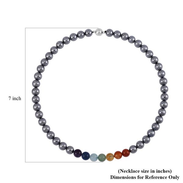 Terahertz und mehrfarbige Edelstein Halskette, 50cm - 350 ct. image number 4