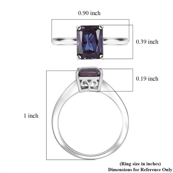 AAA Lab Grown Alexandrite Ring 417 Gold (Gr&ouml;&szlig;e 20.00) ca. 2.50 ct image number 5