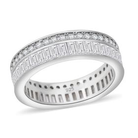 LUSTRO STELLA weißer Zirkonia Eternity Bandring