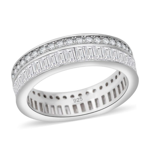 LUSTRO STELLA weißer Zirkonia Eternity Bandring image number 3