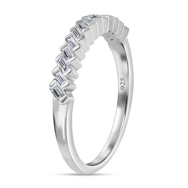 Diamant Band Ring 925 Silber Platin-&Uuml;berzug image number 5