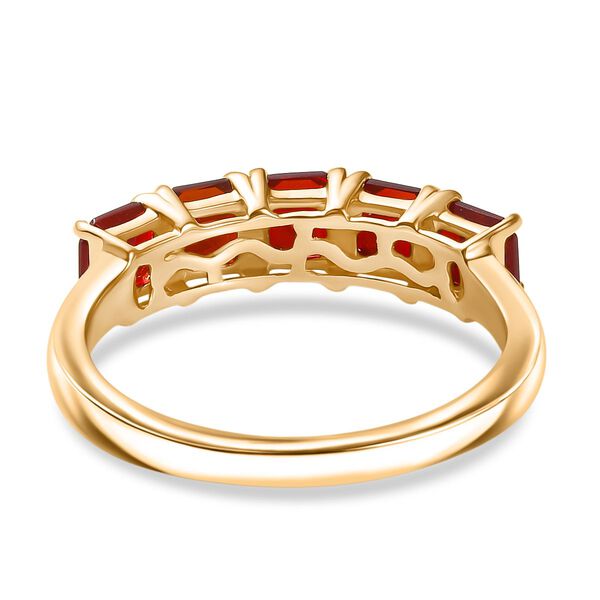 AAAA Mexikanischer Kirschfeuer-Opal Ring in 375 Gold - 1 ct. image number 5